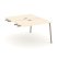 Двойной стол приставка к опорным тумбам ES.D.SPR-2-LK (1180х1500х750) (Тиквуд Светлый/Металл Латте)