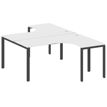 Рабочая станция криволинейная Metal System Style БП.РАС-СА-2.4 1600x2435x750 (Белый/Антрацит металл)