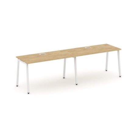Рабочая станция 1 сторонняя SN-4A.ORS-014 (3160х700х750) (Тиквуд Светлый/Металл Белый)