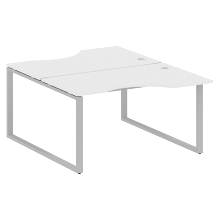 Рабочая станция криволинейная Metal System Style БО.РАС-СА-2.2 1400x1835x750 (Белый/Серый металл)