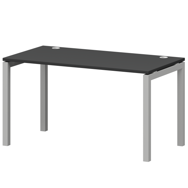 Стол на металлокаркасе Смарт СМС25-П-10К.73.Пр50 1000x730x750 (Графит/Белый)