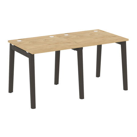 Рабочая станция на деревянных опорах Onix Wood OW.RS-2.0.8 1560x800x750 (Тиквуд Светлый/Дуб Темный)