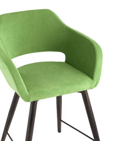 Стул полубарный Саймон велюр травяной (Стул полубарный Саймон травяной)