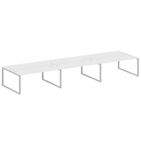 Рабочая станция Metal System Style БО.СМ-6.5 5400x1475x750 (Белый/Серый металл)