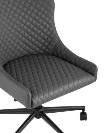 Стул офисный Ститч Хани экокожа серый (Компьютерное кресло Ститч Хани серый)