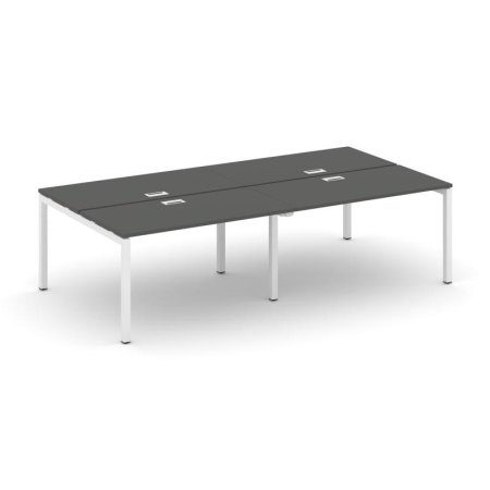 Рабочая станция 2-х сторонняя SN-5P.DRS-044 (3160х1432х750) (Антрацит/Металл Белый)