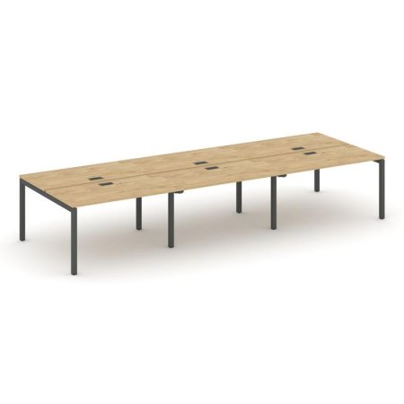 Рабочая станция 2-х сторонняя SN-5P.DRS-082 (3540х1632х750) (Тиквуд Светлый/Металл Антрацит)