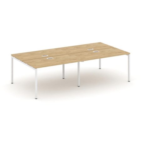 Рабочая станция 2-х сторонняя SN-4P.DRS-044 (3160х1432х750) (Тиквуд Светлый/Металл Белый)