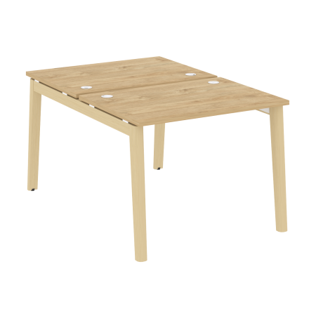 Рабочая станция на деревянных опорах Onix Wood OW.D.RS-2.1.7 980x1475x750 (Тиквуд Светлый/Дуб Светлый)