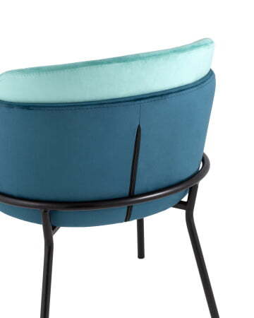 Стул Дабл велюр синий с голубой вставкой (Стул Дабл синий, голубой)