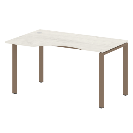 Стол криволинейный левый Metal System Style БП.СА-2 Л 1400x900x750 (Дуб Наварра/Мокко металл)