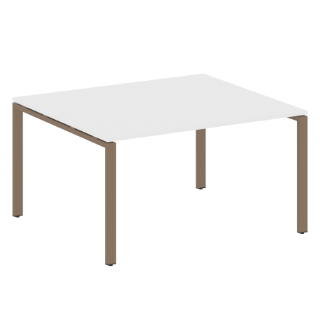 Переговорный стол 1 столешница Metal System Style БП.ПРГ-1.3 1400x1235x750 (Белый/Мокко металл)