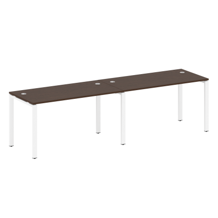 Рабочая станция на 2 раб.места Metal System Style БП.СМ-2.3 2800x720x750 (Венге Цаво/Белый металл)