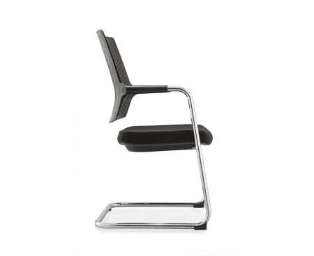 Стайл 2 CF / хром / черная ткань / спинка черный пластик (Черный) Стайл 2 CF / хром / черная ткань / спинка черный пластик (Черный)