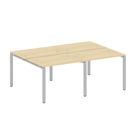 Рабочая станция на 4 раб. места Metal System Style БП.СМ-4.1 2000x1475x750 (Акация/Серый металл)