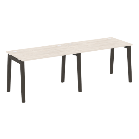Рабочая станция на деревянных опорах Onix Wood OW.RS-2.2.7 2360x720x750 (Денвер Светлый/Дуб Темный)