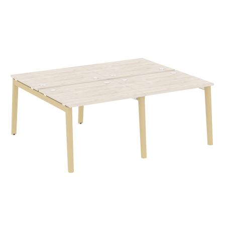 Рабочая станция на деревянных опорах Onix Wood OW.D.RS-4.1.8 1960x1635x750 (Дуб Аризона/Дуб Светлый)