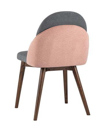 Стул HELGA темно-серый/коралловый 2 шт, (Стул HELGA темно-серый)