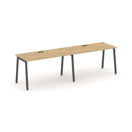 Рабочая станция 1 сторонняя SN-4A.ORS-014 (3160х700х750) (Тиквуд Светлый/Металл Антрацит)