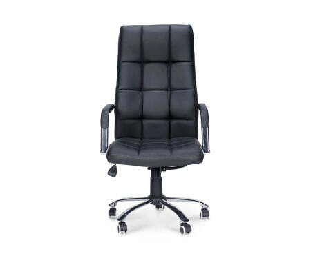 Римини / хром / черная экокожа (Черный)