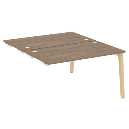 Стол-приставка двойной на деревянных опорах Onix Wood OW.D.SPR-3.8 1380x1635x750 (Дуб Аризона/Дуб Светлый)