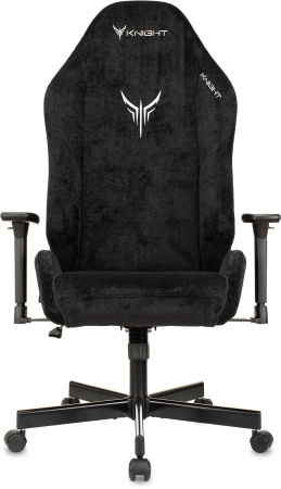 Кресло игровое Knight N1 Fabric черный Light-20 с подголов. крестов. металл (Черный) Кресло игровое Knight N1 Fabric черный Light-20 с подголов. крестов. металл (Черный)