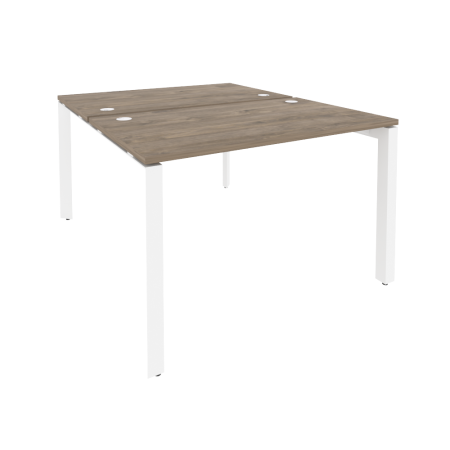 Рабочая станция на П-образном м/к Onix O.MP-D.RS-2.2.7 1180x1475x750 (Тиквуд Темный/Белый Металл)