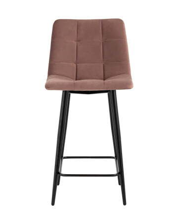 Стул полубарный Джанго велюр пыльно-розовый высота сиденья 60 см (Стул полубарный Джанго пыльно розовый)