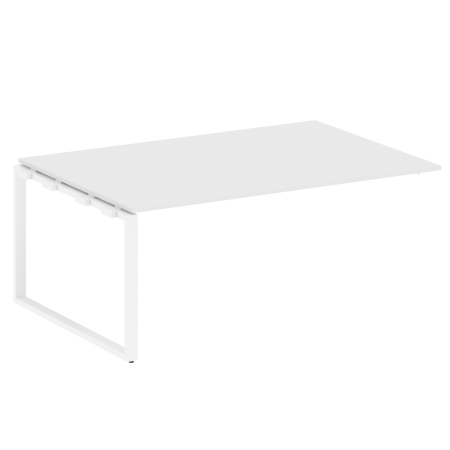 Проходной наборный элемент переговорного стола Metal System Style БО.ППРГ-5 1800x1235x750 (Белый/Белый металл)