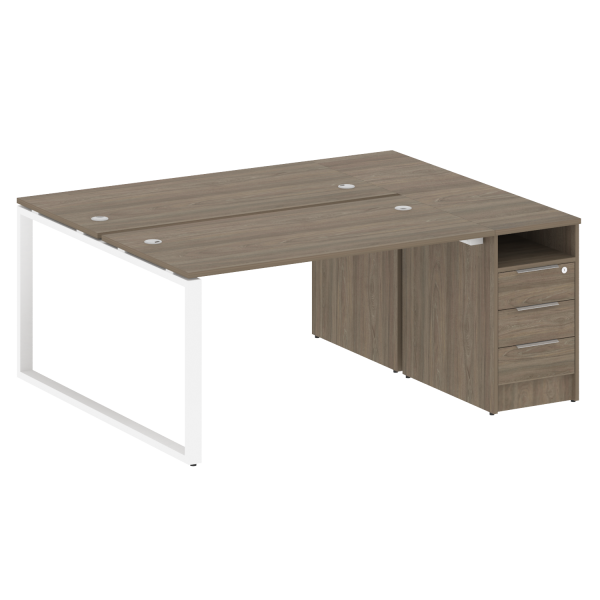 Рабочая станция Metal System Style БО.РС-СТП-2.3 1812x1475x750 (Вяз/Белый металл) Рабочая станция Metal System Style БО.РС-СТП-2.3 1812x1475x750 (Вяз/Белый металл)