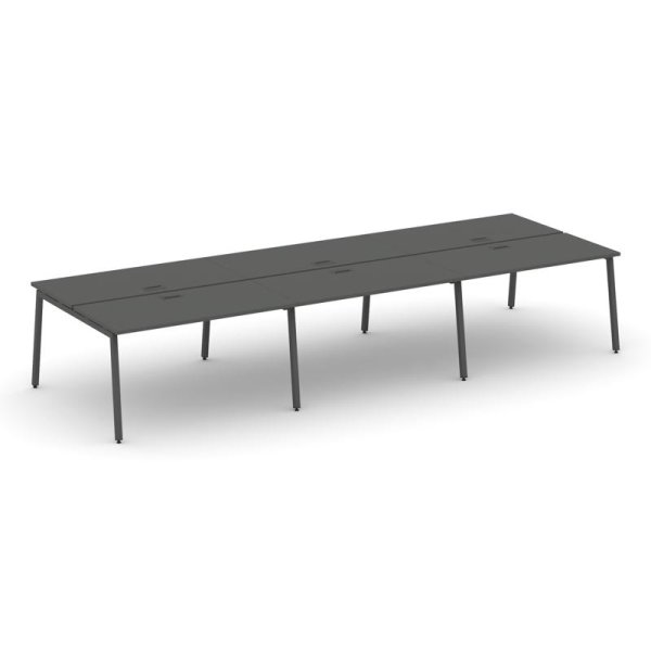 Рабочая станция 2-х сторонняя SN-4A.DRS-083 (4140х1632х750) (Антрацит/Металл Антрацит)