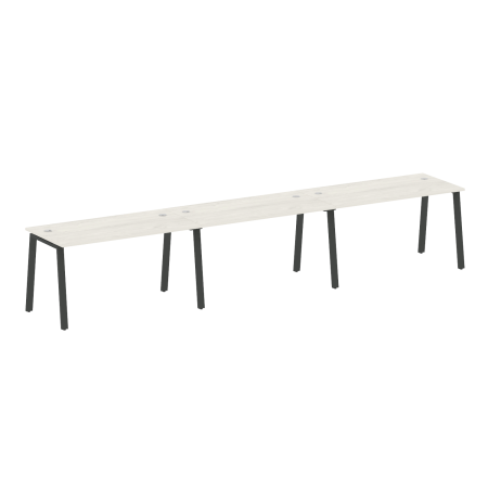 Рабочая станция на 3 рабочих места на А-образном м/к Metal System Style БА.СМ-3.3 4200x720x750 (Дуб наварра/Антрацит металл)