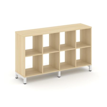 Каркас стеллажа 2 яруса SN.KS-240 (1488х400х881) (Акация Лорка/Металл Белый)