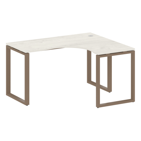 Стол криволинейный правый Metal System Style БО.СА-3 Пр 1400x1200x750 (Дуб Наварра/Мокко металл)