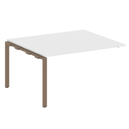Проходной наборный элемент переговорного стола Metal System Style БП.ППРГ-3 1400x1235x750 (Белый/Мокко металл)