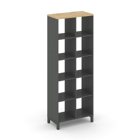 Каркас стеллажа 5 ярусов SN.KS-520 (754х400х1982) (Антрацит/Тиквуд Светлый/Металл Антрацит)