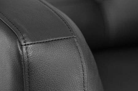 VOLTA Диван 3-местный (ЧЕРНЫЙ/КОЖА)