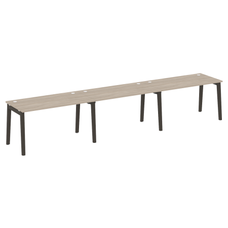 Рабочая станция на деревянных опорах Onix Wood OW.RS-3.3.7 4140x720x750 (Дуб Аттик/Дуб Темный)