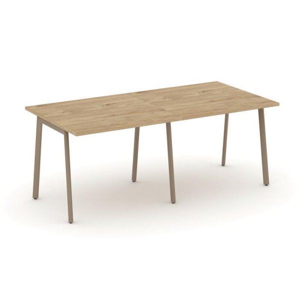 Стол переговорный ES.PRG-2.1-P (1960х980х750) (Тиквуд Светлый/Металл Латте) Стол переговорный ES.PRG-2.1-P (1960х980х750) (Тиквуд Светлый/Металл Латте)