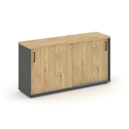 Тумба опорная/приставная SN.TOP-143 (1632х400х750) (Антрацит/Тиквуд Светлый)