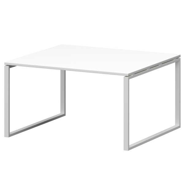 Стол переговорный на металлокаркасе Смарт СМСП-О-14.123.Пр25 1400x1236x750 (Белый/Белый)