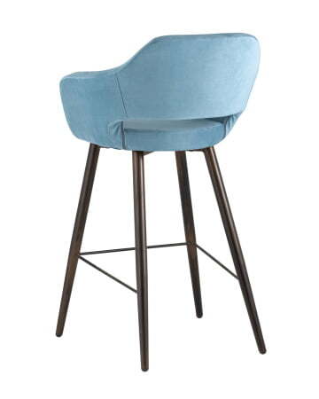 Стул барный Саймон велюр пыльно-голубой (Стул барный Саймон пыльно-голубой)