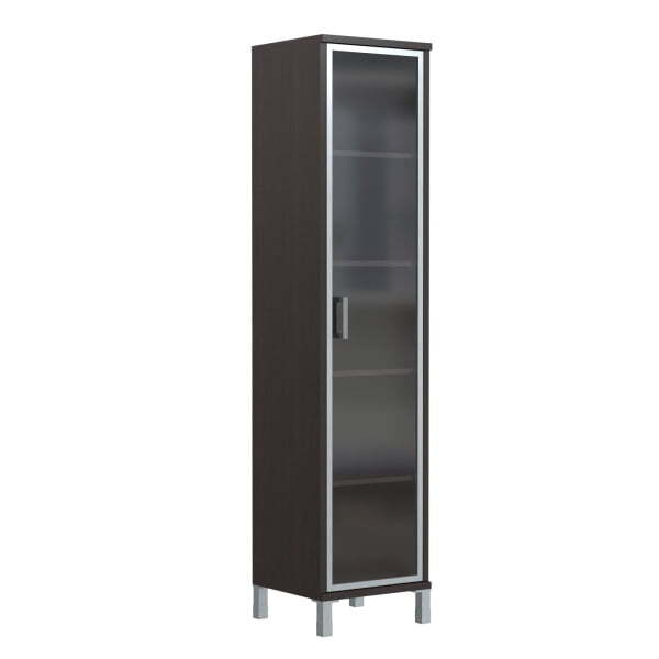 Шкаф узкий, стекло в AL раме, правая Born B-431.8 R 475x450x2054 (Венге Магия)