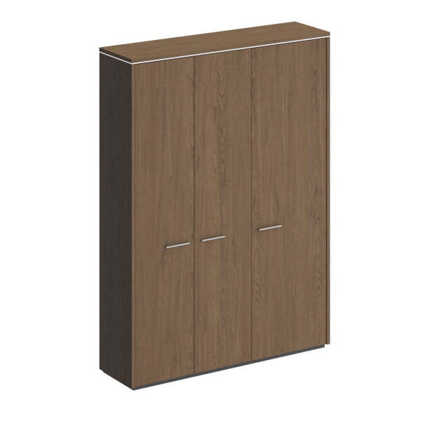 Шкаф комбинированный (для документов закрытый + для одежды узкий) Velar ВЛ 358-1 ДТ 1540x410x2120 (Дуб табачный)
