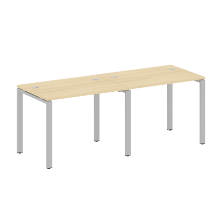 Рабочая станция на 2 раб.места Metal System Style БП.СМ-2.1 2000x720x750 (Акация/Серый металл)