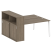 Рабочая станция с шкафом-купе на А-образном м/к Metal System Style БА.РС-СШК-2.3 Т 1810x1475x1098 (Дуб наварра/Серый металл)
