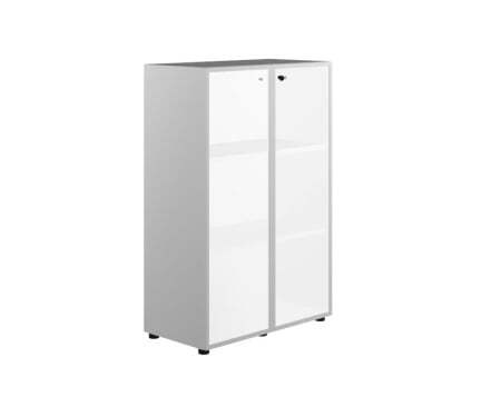Шкаф средний со стеклом стекло мокка X7 IDEV86M K 860x450x1310 (Стекло)