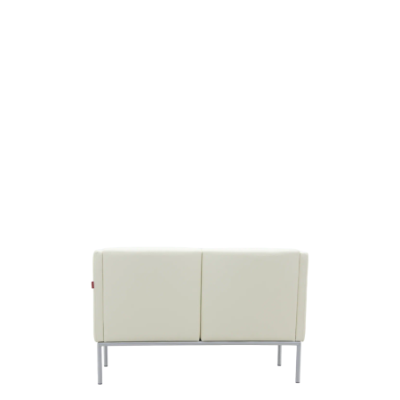 Диван офисный Авеню (М-14) 2-х местный с подлокотниками (Белый)