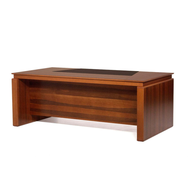 Стол для руководителя прямой E201 2000х1000х750 (Орех/Черный)