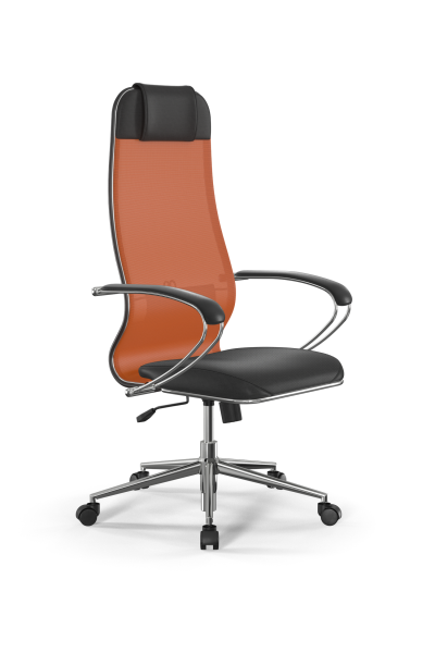 Кресло для руководителя Метта Sit 10 B1-115K - T+Extra /Um00/Wm12/K1cL(M09.B23.G18.W01) (Черный | Оранжевый) Кресло для руководителя Метта Sit 10 B1-115K - T+Extra /Um00/Wm12/K1cL(M09.B23.G18.W01) (Черный | Оранжевый)